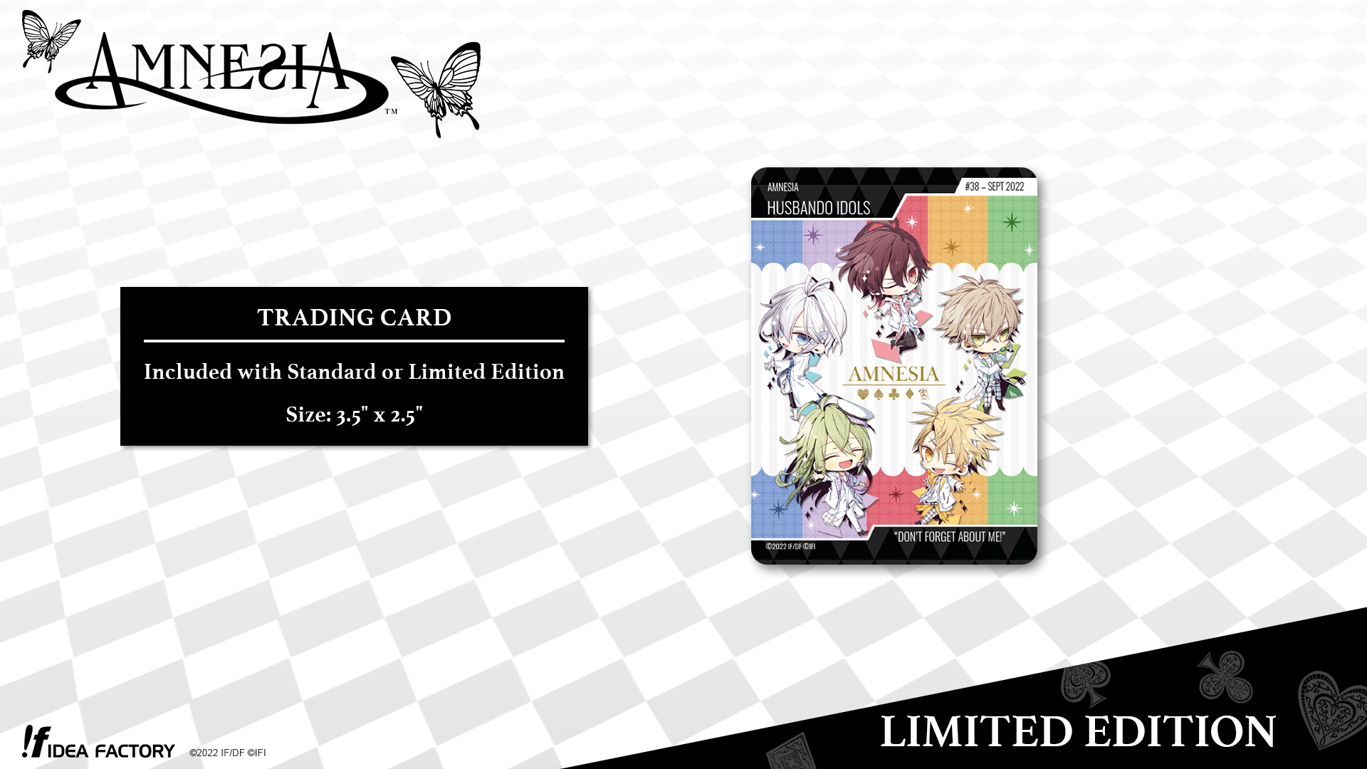 Amnesia Limited Edition - SOLD OUT!