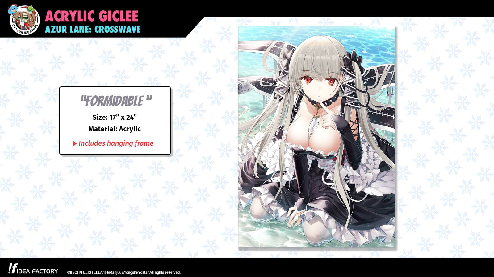 17" x 24" Acrylic Giclee - Azur Lane: Crosswave - Formidable