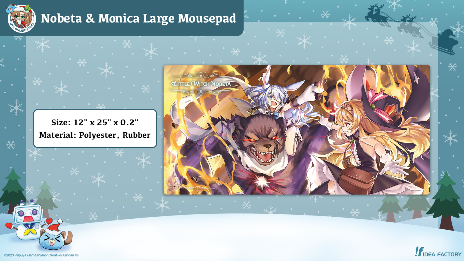 Nobeta and Monica Large Mousepad