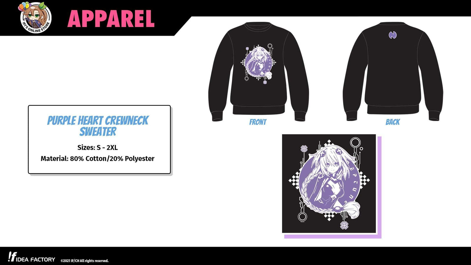 Purple Heart Crewneck Sweater