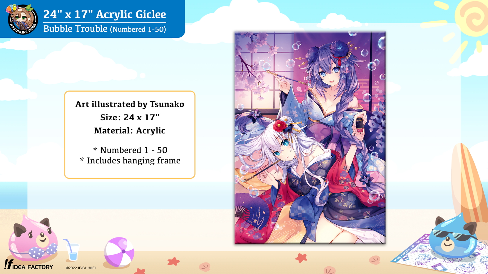 24" x 17" Acrylic Giclee - Bubble Trouble (Numbered 1-50)